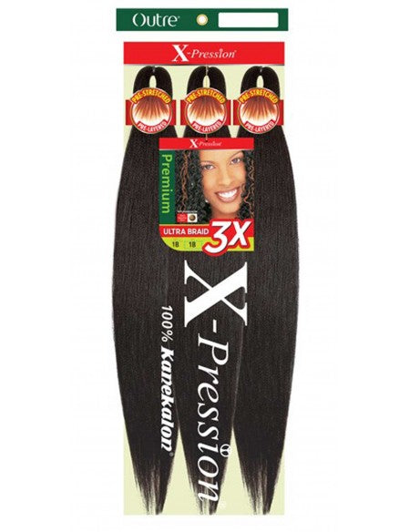 X-Pression Pre Stretched Braiding Hair 52in  1B